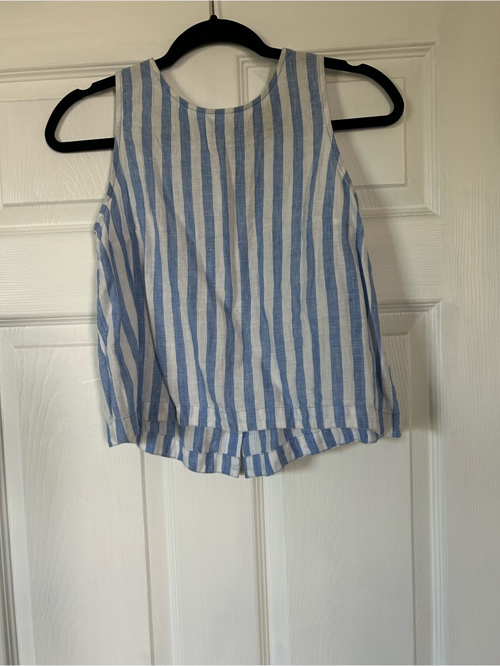 J. Crew Blue & White Vertical Stripe Sleeveless Camisole